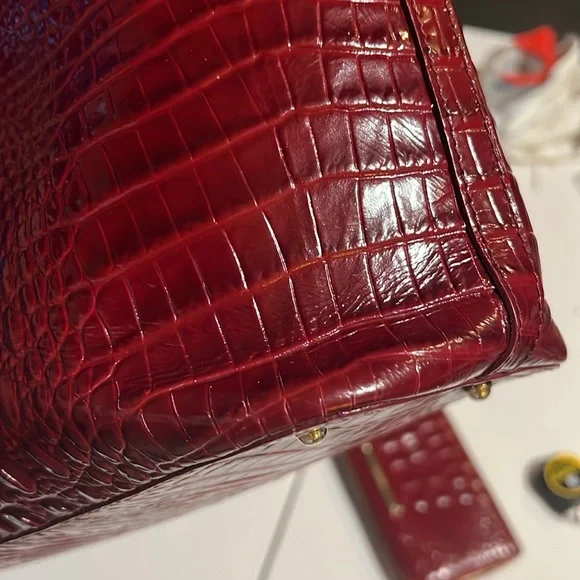 Brahmin croco purse Red Asher shoulder bag